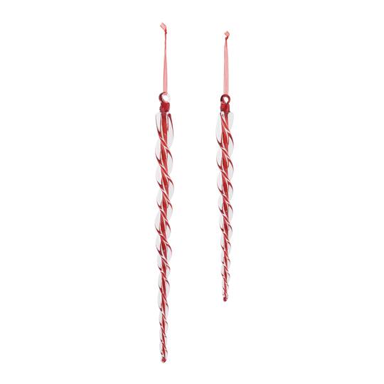Melrose Icicle Glass Ornaments Set